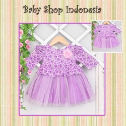 large PD389 Dress Tutu Katun Tile Half Sleeve Ungu copy